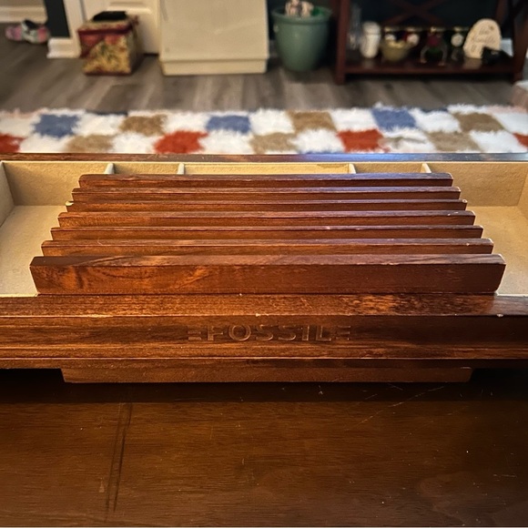 Fossil Wooden Valet Organizer with Compartments - Picture 3 of 7